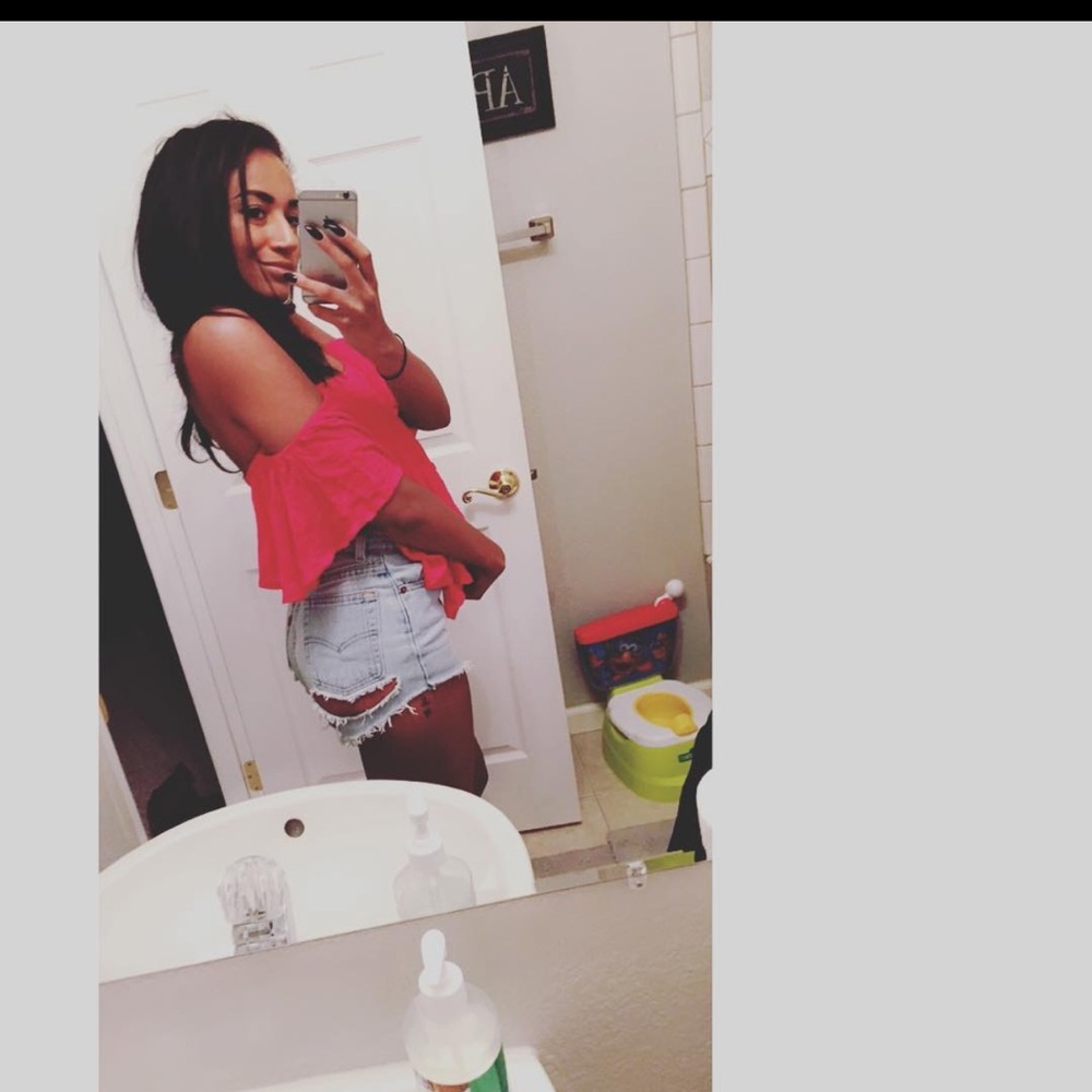 Free People lace back crop top